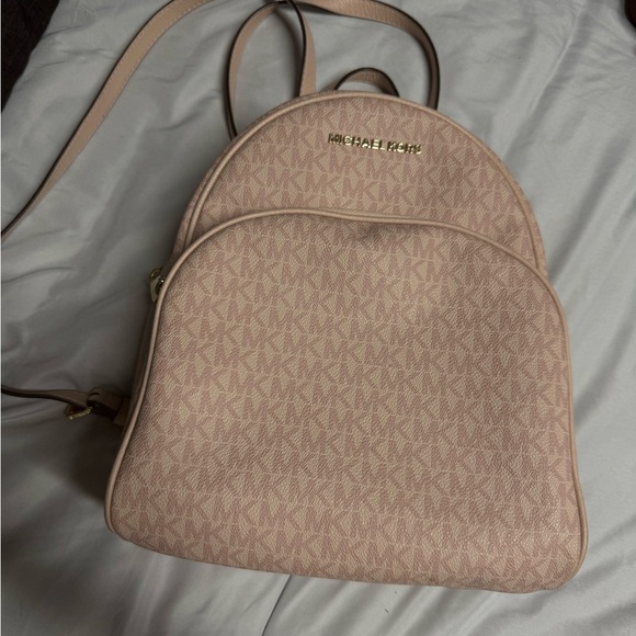 Michael Kors Blush Monogram Backpack - Picture 1 of 2